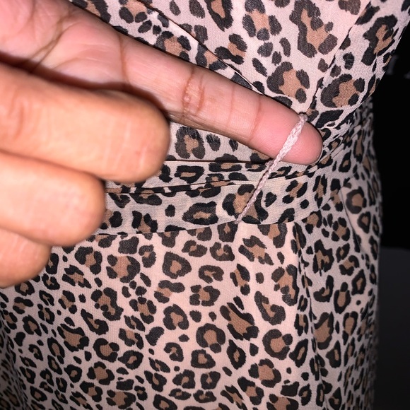 A New Day Brown/Light Pink Leopard Print Dress. - Picture 6 of 7